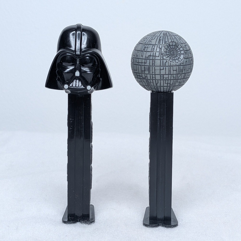 Vintage Star Wars Darth Vader Death Star‎ Pez Candy Dispensers Lot *WORKING*